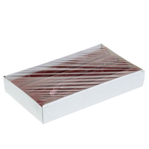 Floristik24 Taper Candles Solid Colored Dark Red 34mm x 240mm 4 Pcs