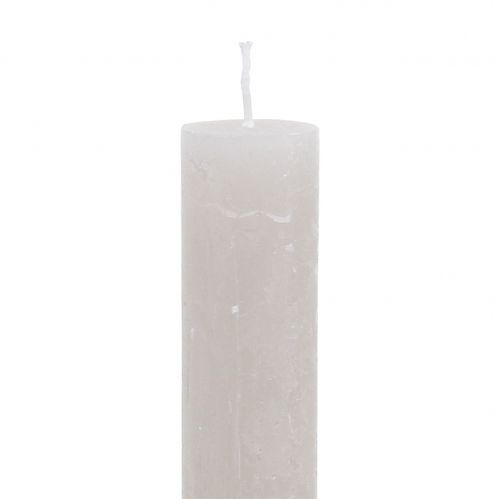 Product Taper Candles Solid Colored Gray 34mm x 300mm 4 Pcs