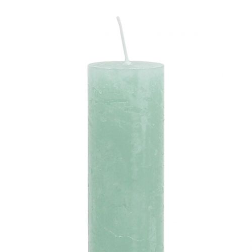 Floristik24 Taper Candles Solid Colored Light Green 34mm x 240mm 4 Pcs