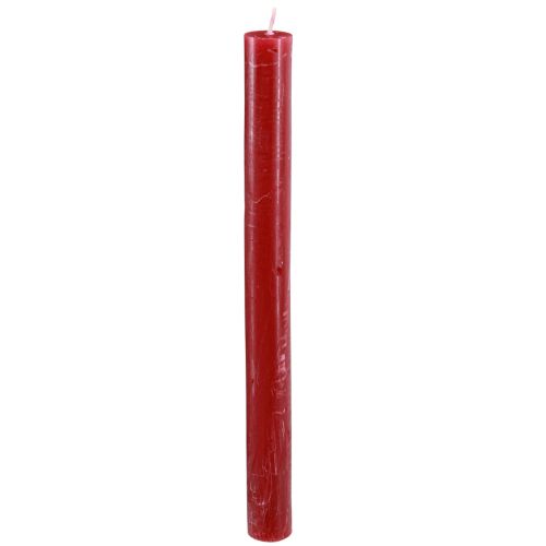 Taper candles colored candles dark red 21×240mm 12 pcs