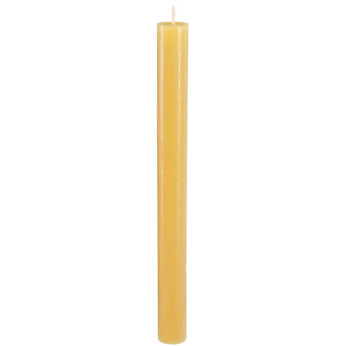 Taper candles colored candles honey 21×240mm 12 pcs