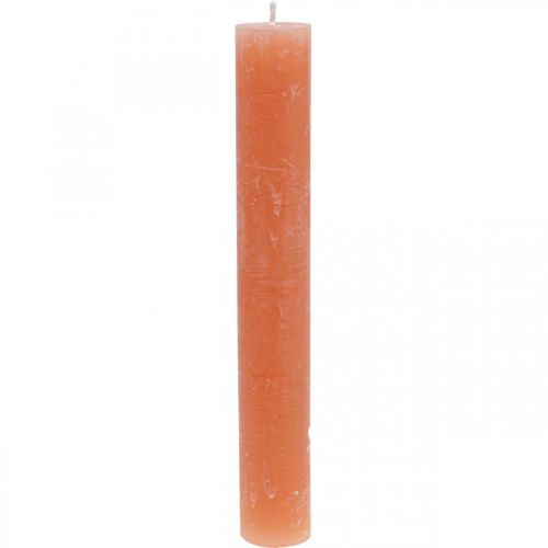 Taper candles colored Orange Peach 34×240mm 4pcs