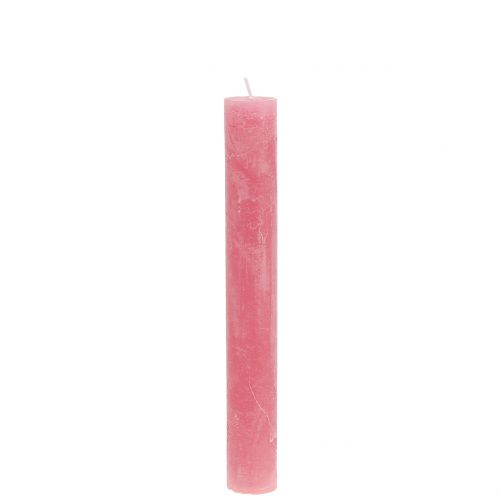 Taper Candles Solid Colored Pink 34mm x 240mm 4 Pcs