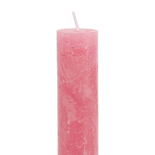 Floristik24 Taper Candles Solid Colored Pink 34mm x 240mm 4 Pcs