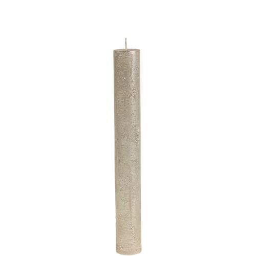 Floristik24 Taper candles colored champagne 34mm x 240mm 4 pcs