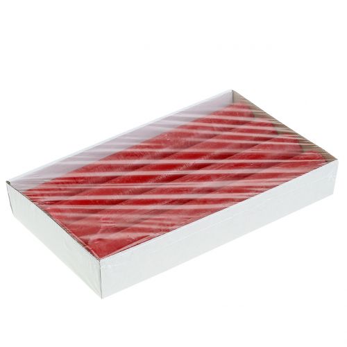 Floristik24 Taper candles colored red 34mm x 240mm 4 pcs