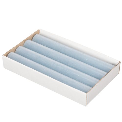 Blue taper candle for candlesticks and table decoration, 34x240mm, 4 pieces | Floristik24.ie