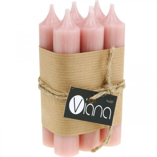 Product Taper candles short candles pink for decoration loop Ø21/110mm 6 pcs