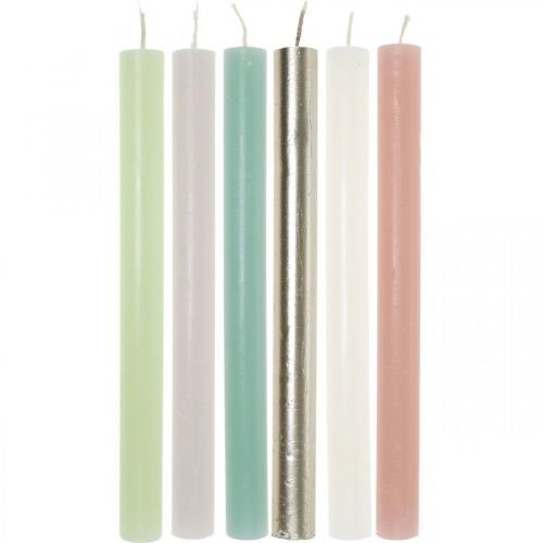 Product Stick candles, solid-colored, various colors, 21×240mm, 12 pieces