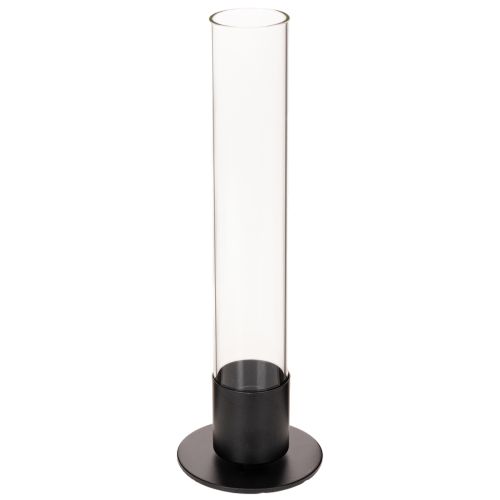 Taper candle holder with glass cylinder. Simple and timeless. 31cm buy online | Floristik24.ie