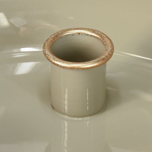 Floristik24 Candle holder 4 candles bowl metal grey gold 22.5cm