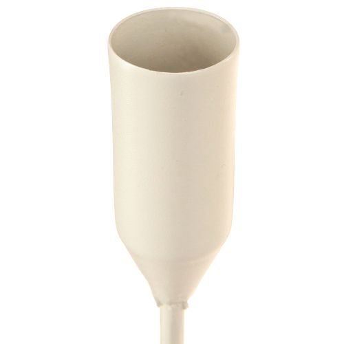 Floristik24 Taper candle holder 6 candles candle holder grey Ø20cm H31cm