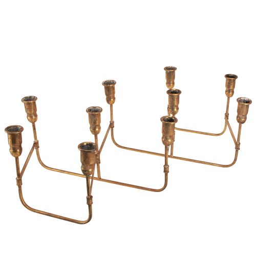 Product Antique candle holder for 10 candles gold 46×46cm H16.5cm