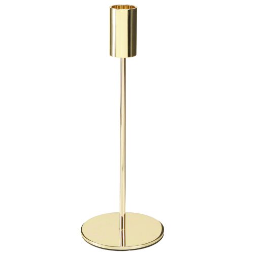 Floristik24 Gold metal candle holder modern 21.5cm 4 pieces