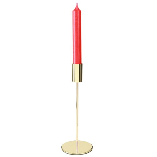 Floristik24 Gold metal candle holder modern 21.5cm 4 pieces