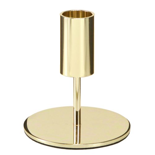 Floristik24 Gold Modern Candle Holder Metal H10cm 4 pcs