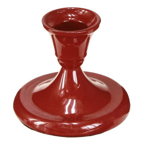 Floristik24 Metal candle holder red Ø8.5cm H7cm