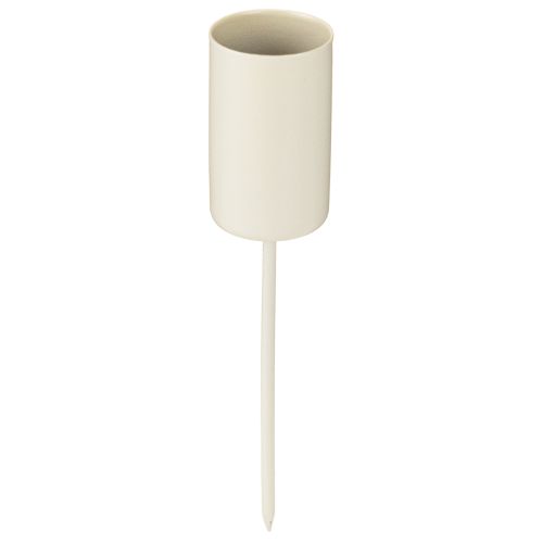 Floristik24 Metal candle holder on stick, beige, H11cm, 4 pieces