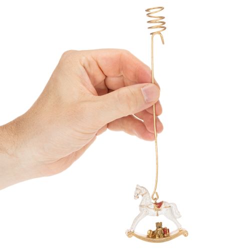Christmas tree candle holder rocking horse 20cm 3pcs | Floristik24.ie
