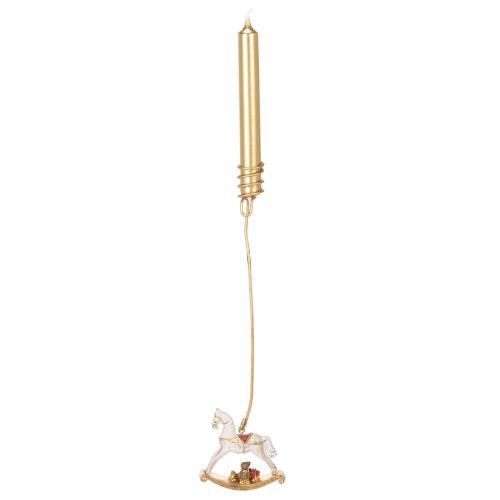 Christmas tree candle holder rocking horse 20cm 3pcs | Floristik24.ie