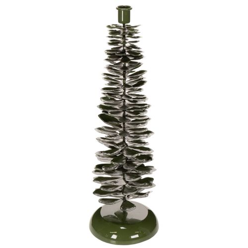 Candlestick in Christmas tree design, green metal, 45cm buy online | Floristik24.ie