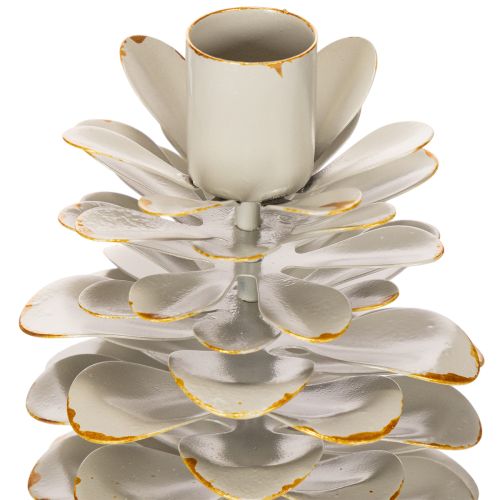 Pine cone design candle holder for taper candles, 17cm | Floristik24.ie