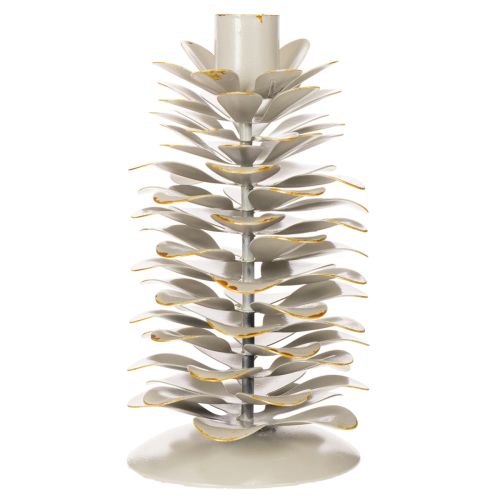 Pine cone design candle holder for taper candles, 17cm | Floristik24.ie