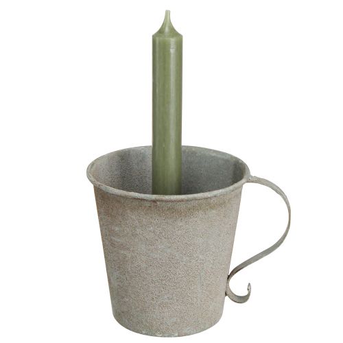 Product Candle holder vintage cup decoration grey Ø11cm H11cm