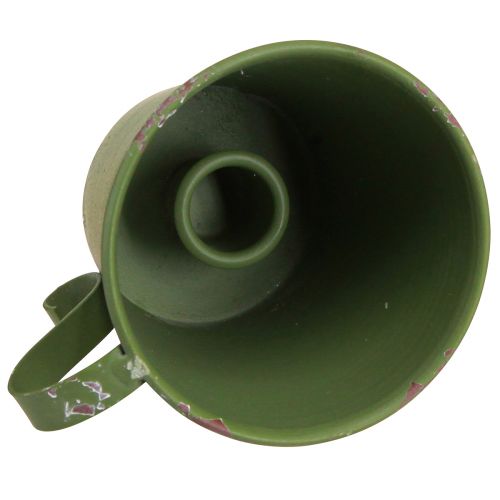 Product Candle holder vintage cup metal decoration green Ø9.5cm H8cm 3pcs