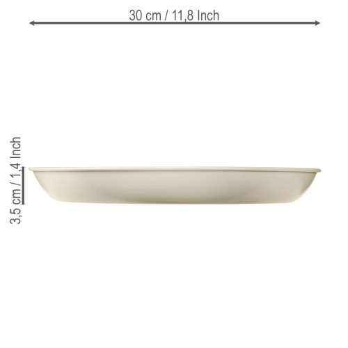 Taper candle holder for 4 candles, candle bowl, grey metal, Ø30cm | Floristik24.ie