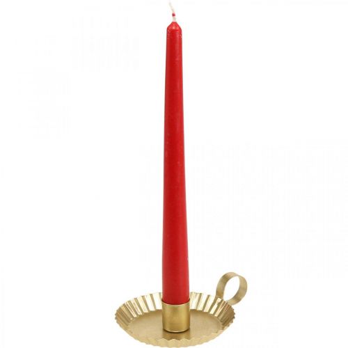 Product Candlestick metal stick candle holder gold Ø9.5cm 4pcs