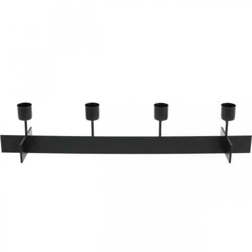 Product Candlestick black, candlestick advent wreath 40cm H8cm