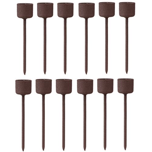 Product Stick candle holder rust brown Ø22mm H10.5cm 12 pcs