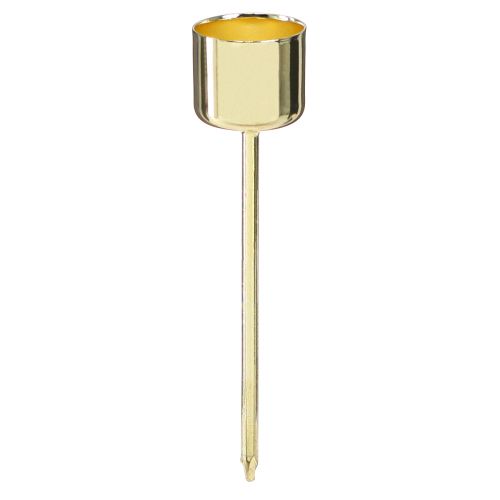Product Stick candle holder gold Ø22mm H10.5cm 12 pcs