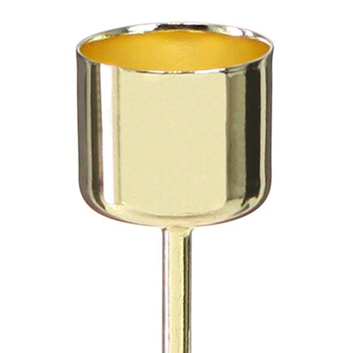 Product Stick candle holder gold Ø22mm H10.5cm 12 pcs