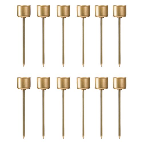 Product Stick candle holder matt gold Ø22mm H10.5cm 12 pcs