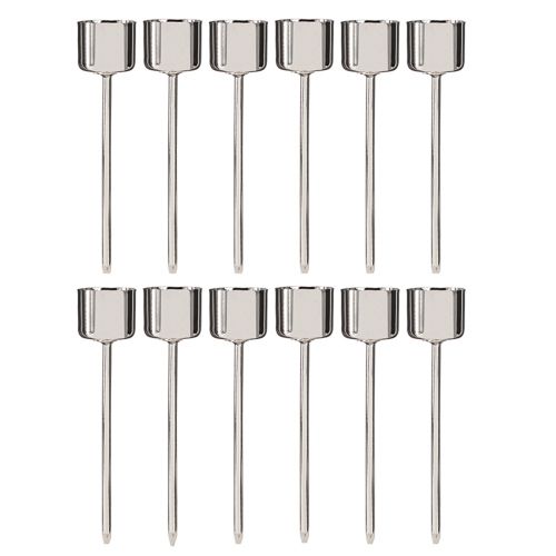 Product Stick candle holder silver Ø22mm 10.5cm 12 pcs