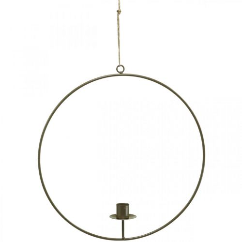 Floristik24.ie Decorative ring for hanging Candle Holder Loop Brown