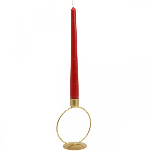 Floristik24 Candlestick gold candlestick metal ring Ø10.5cm