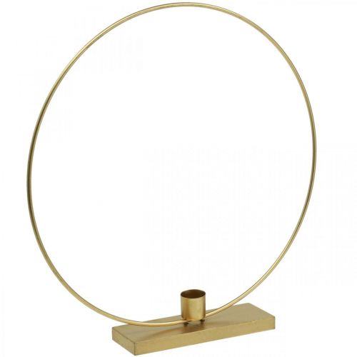 Floristik24 Decorative ring metal candle holder Deco Loop Golden Ø30cm