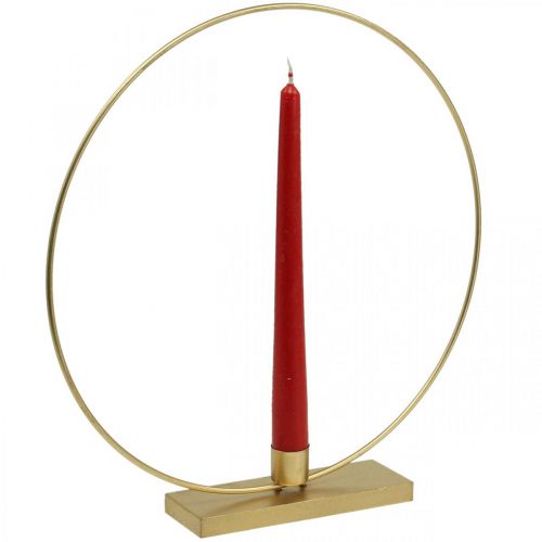 Floristik24 Decorative ring metal candle holder Deco Loop Golden Ø30cm