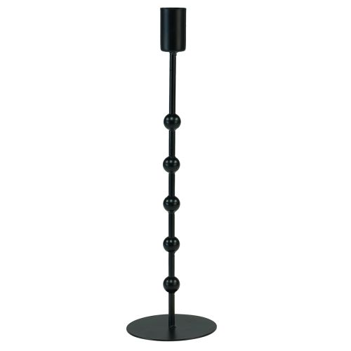 Stick candle holder metal candlestick black H30cm