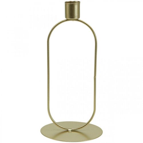 Product Candlestick Oval Candlestick Gold Ø10cm H21cm