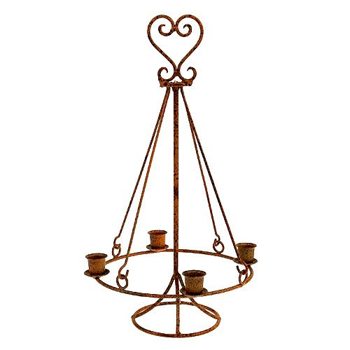 Floristik24 Stand with tree candle holders brown Ø16cm H27cm
