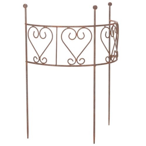 Floristik24 Semi-circular trellis with heart ornament. Perfect for rustic garden decoration. 42cm