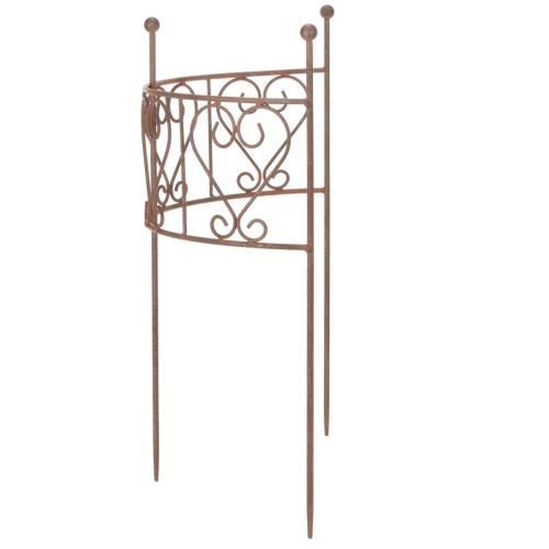 Product Semi-circular trellis with heart ornament. Perfect for rustic garden decoration. 42cm