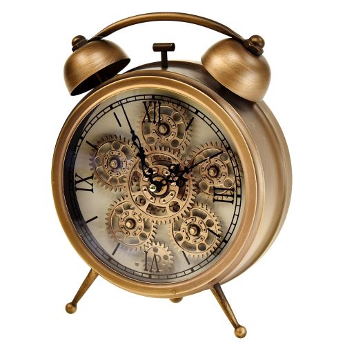 Floristik24 Steampunk clock with Roman numerals alarm clock 23x8x29,5cm
