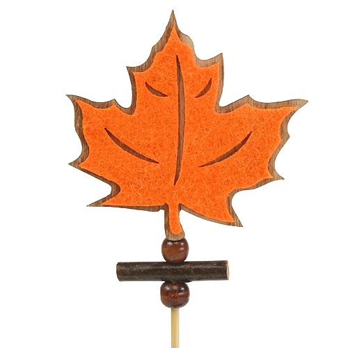 Product Pin maple leaf sorted autumn decoration 8cm L35cm 12pcs