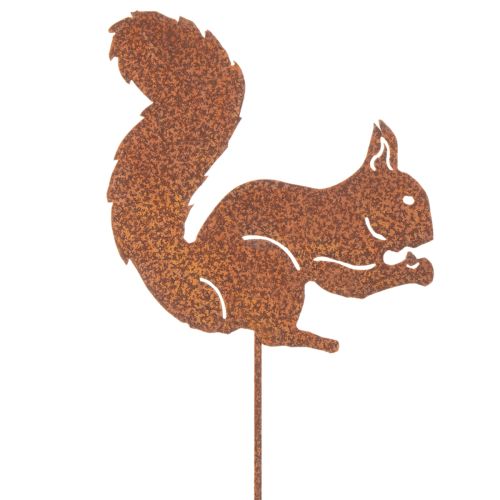 Garden stake squirrel rust decorative stake for flower bed and flower pot 52cm 2pcs | Floristik24.ie