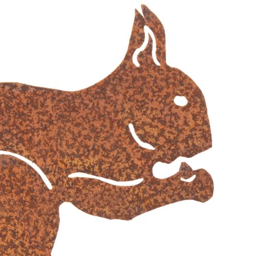 Garden stake squirrel rust decorative stake for flower bed and flower pot 52cm 2pcs | Floristik24.ie